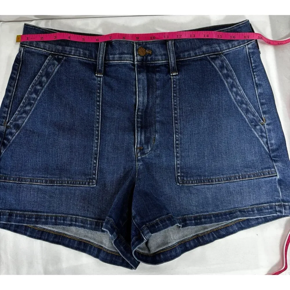 J. CREW Denim Shorts‎ Women Pockets High Rise 31 Medium Wash